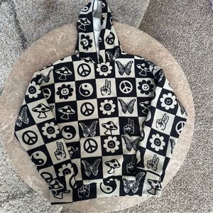 Unisex PacSun Peace Art Oversized Hoodie size s